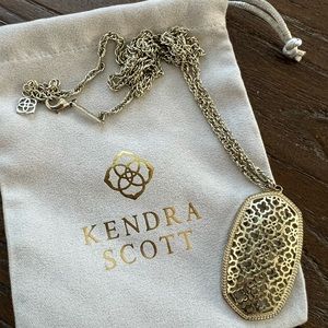 Kendra Scott Retired Limited Edition Yellow Gold Filigree Rae Necklace